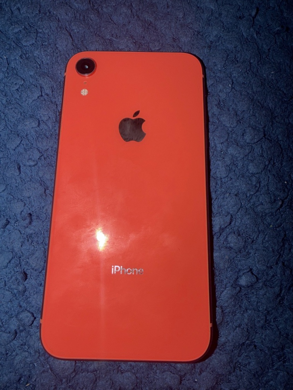 Apple iPhone XR in Coral/Orange and Black 256GB unlocked good as new see pics